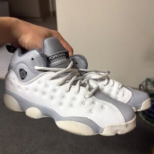 Jordan Retro White and Gray Sneakers